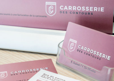 Enseigne, textile, print et shooting photo pour une carrosserie