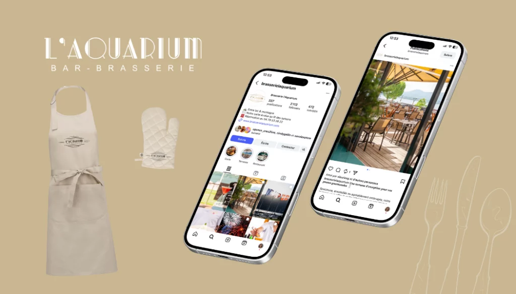 Gestion des réseaux sociaux, shootings et supports de communication pour la Brasserie l’Aquarium à Aix-les-Bains