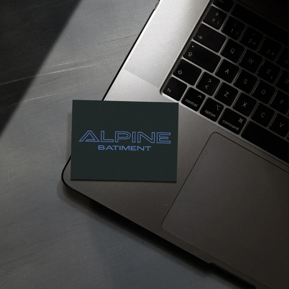 Création logo alpine batiment