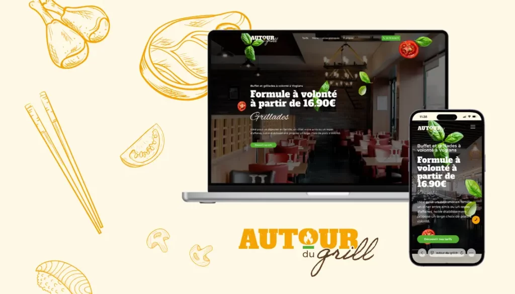 création site one page gestion réseaux sociaux restaurant chambéry