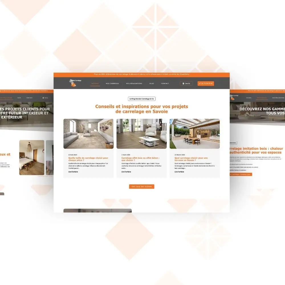refonte site internet showroom carrelage savoie