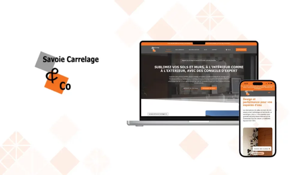 refonte site internet showroom carrelage savoie