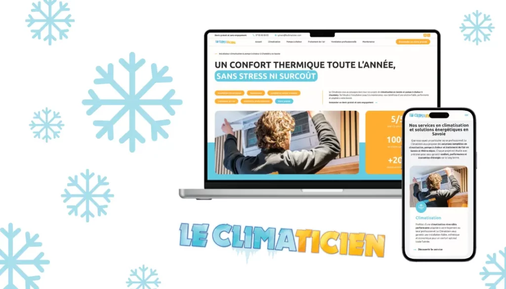 création site internet installateur climatisation et pompe à chaleur à Chambéry en Savoie