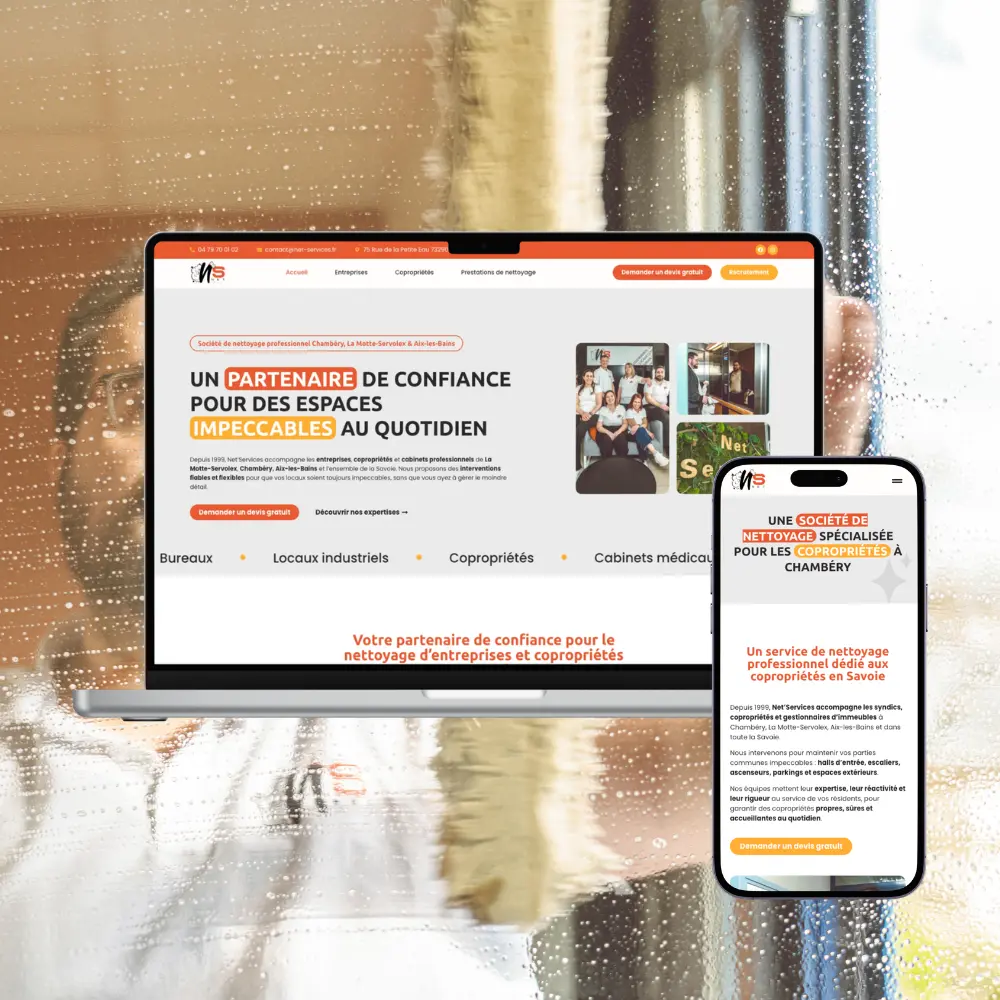 création site internet société nettoyage professionnel à La Motte-Servolex en Savoie