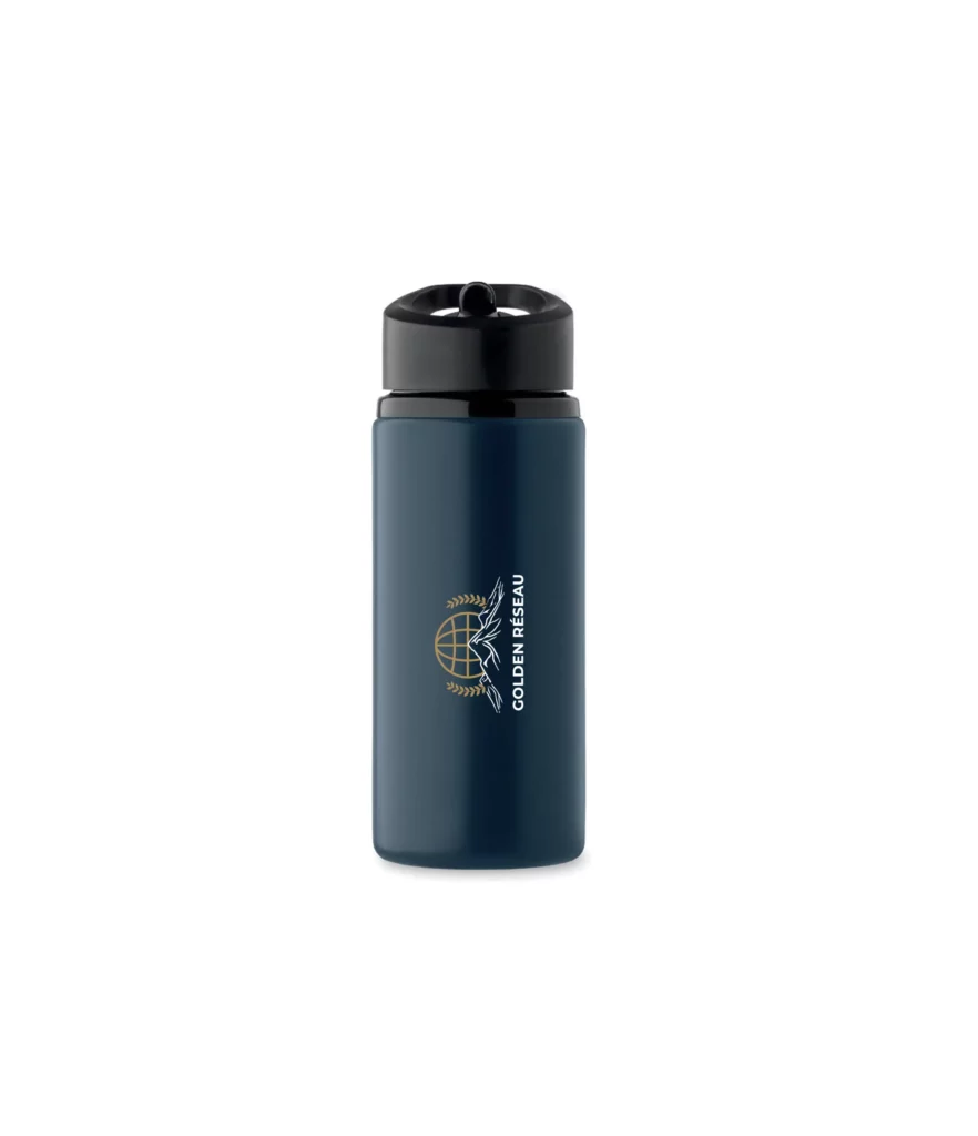 goodies personnalisés gourde acier avec paille 500ml chambéry